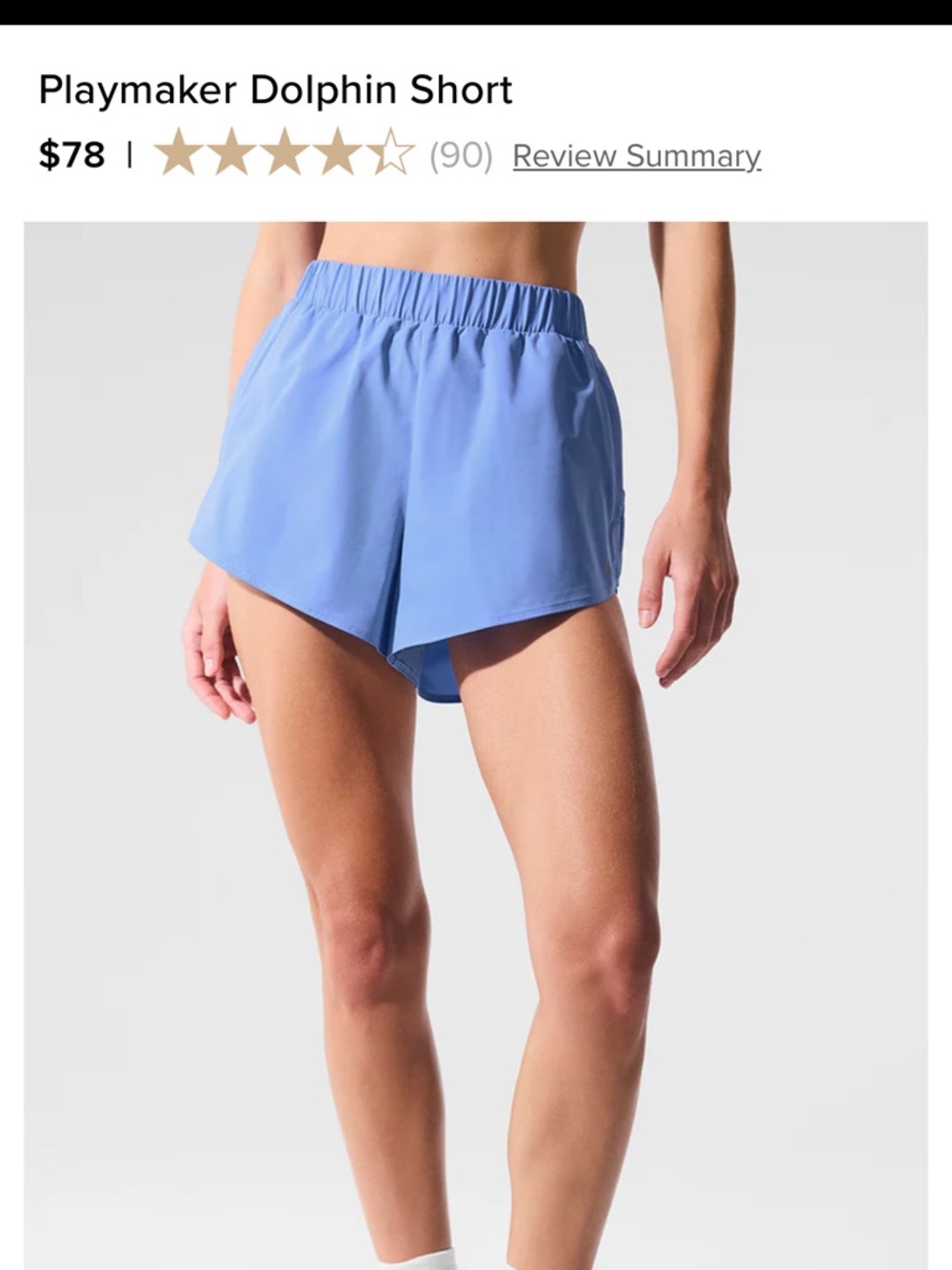 ALO Yoga Playmaker Dolphin Short in Periwinkle Blue